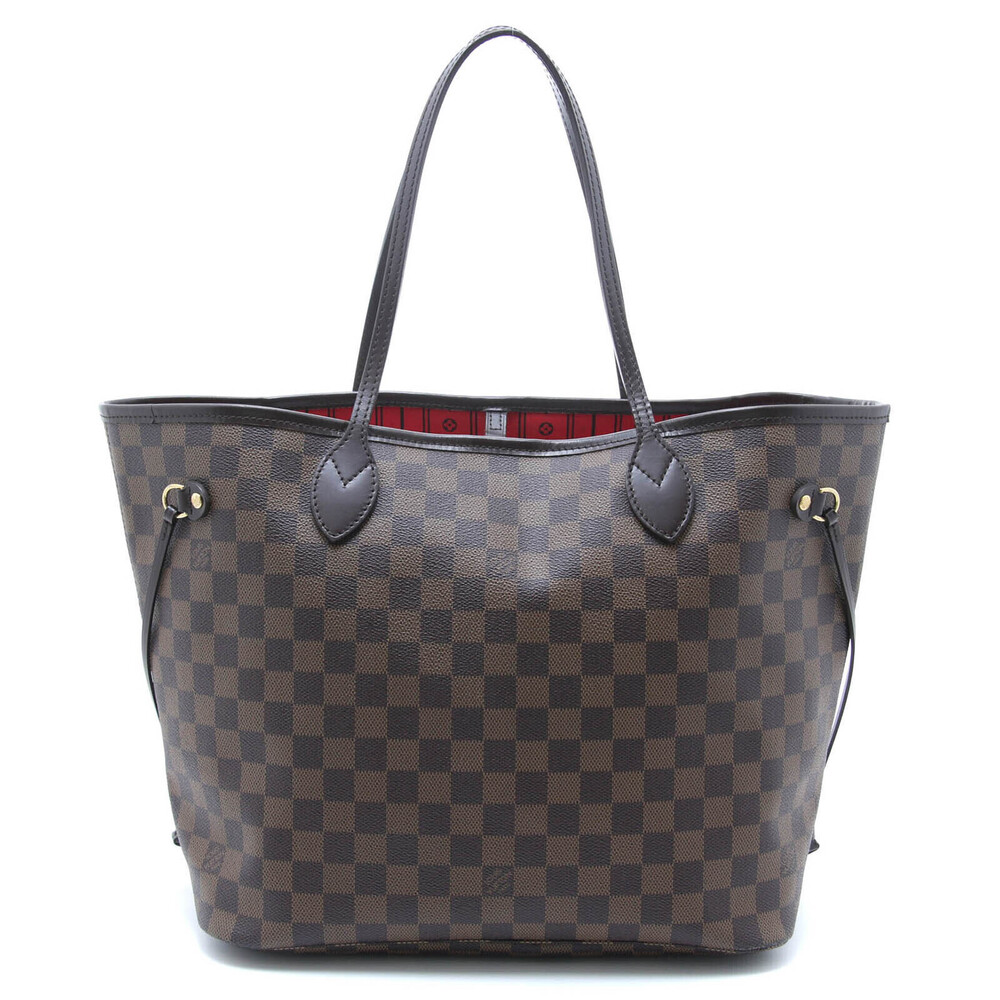 Louis Vuitton Neverfull Damier Tote Bag Canvas Leather Brown